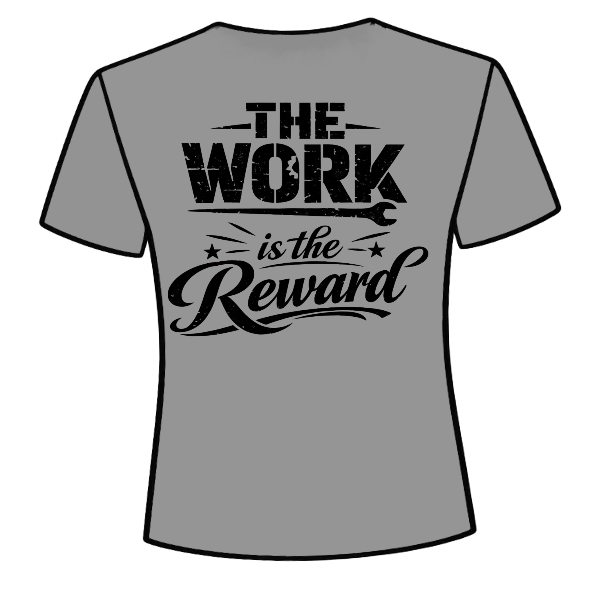 Gray Tee Work Back